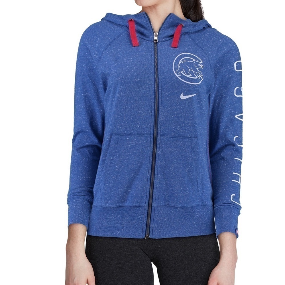 Chicago cubs vintage style zipper hoodie